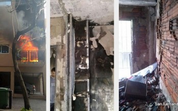 Incendio en un departamento de Libertador y Madero
