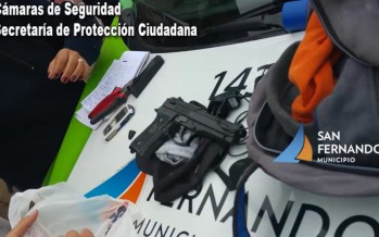 Ladrón armado detenido gracias a las patrullas y cámaras de seguridad