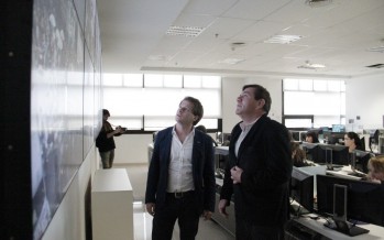 Alex Campbell recorrió el Centro de Monitoreo de la Ciudad de Buenos Aires