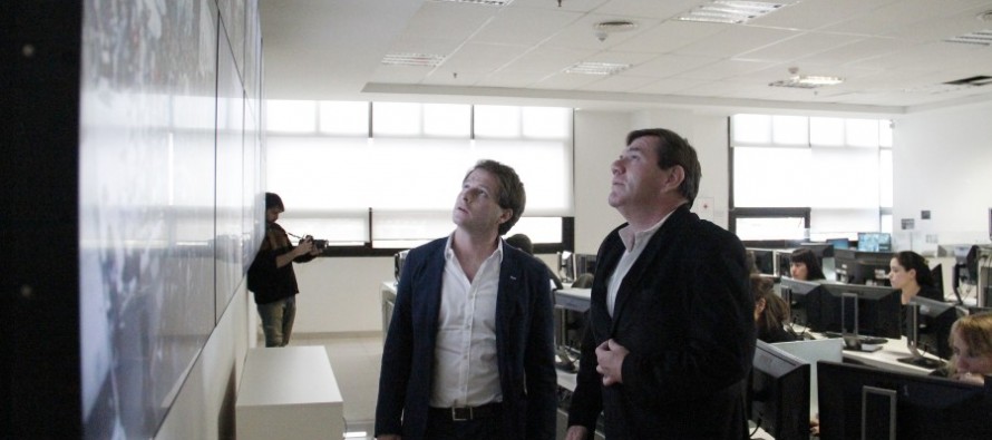 Alex Campbell recorrió el Centro de Monitoreo de la Ciudad de Buenos Aires