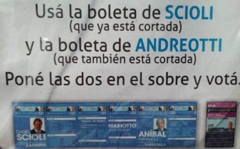 Andreotti trabaja el corte de boleta