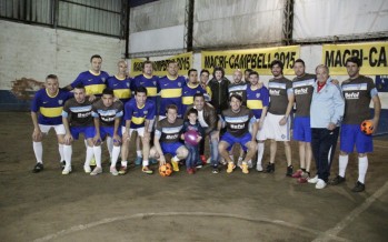 Fútbol solidario con ex jugadores de Boca en la Sociedad de Fomento Mitre