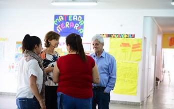 Andreotti visitó las reformas de las escuelas N° 38 y N° 17