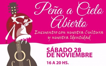 Peña a cielo abierto en la plaza Santa Lucía