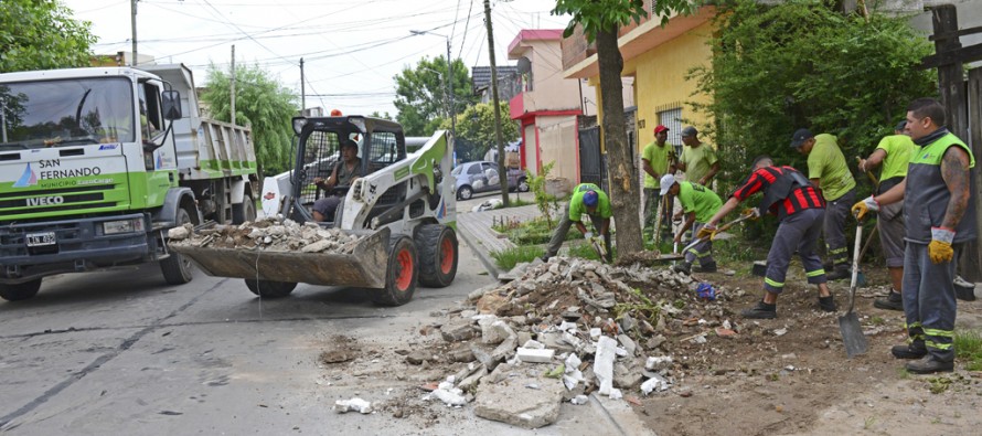 Operativo de limpieza y mejoramiento en Villa del Carmen y San Ginés