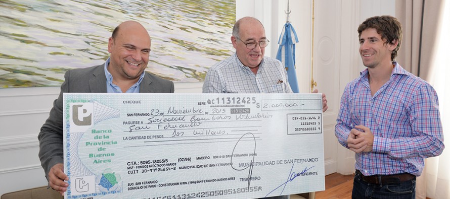 Subsidio de 2 millones de pesos para la construcción del nuevo Cuartel de Bomberos