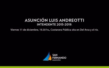Asunción de Luis Andreotti en la Costanera Pública