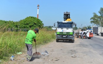 Tareas de limpieza en la Ruta Provincial N° 197