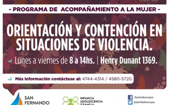 Orientación y contención contra la violencia de género