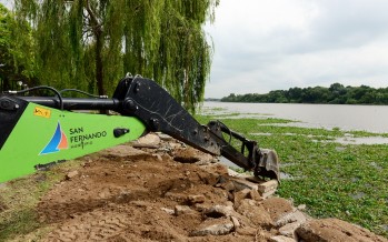 Se realizan trabajos en la zona de los pescadores de la Costanera Pública