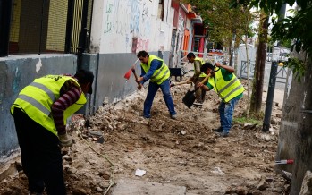 Renuevan las veredas de la avenida Avellaneda entre la Estación Virreyes hasta Sobremonte