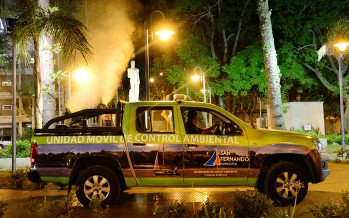 Continúa la fumigación nocturna en plazas y espacios públicos por el dengue
