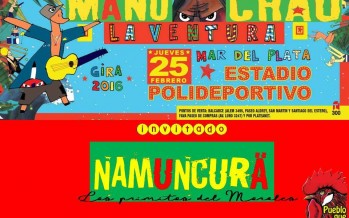 Namuncurá abrirá el show de Manu Chao en Mar del Plata