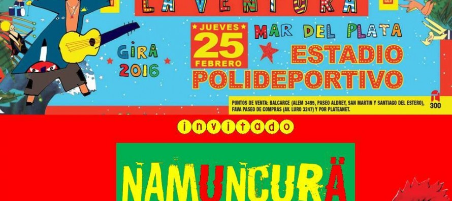 Namuncurá abrirá el show de Manu Chao en Mar del Plata
