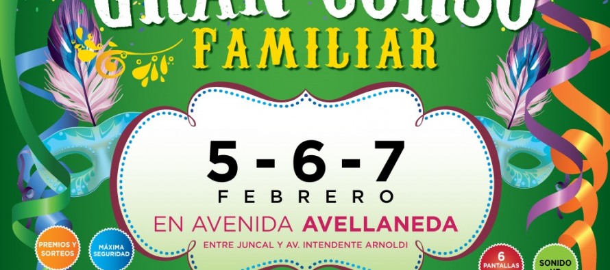 El viernes comienza el “Gran Corso Familiar” sobre la avenida Avellaneda