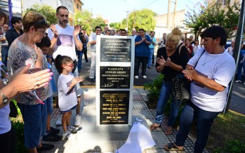 Día de la Memoria: acto homenaje en la plazoleta Leopoldo Lugones