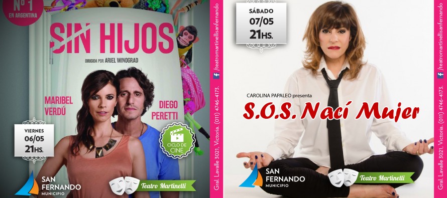 Cartelera de mayo del Teatro Martinelli