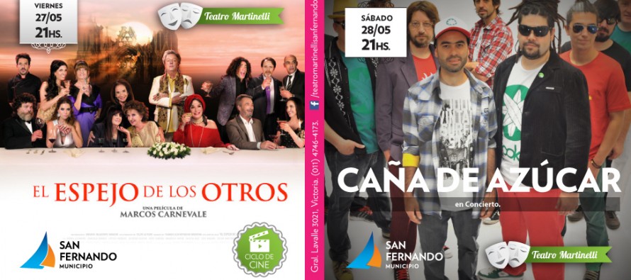 Cartelera de la última semana de mayo del Teatro Martinelli