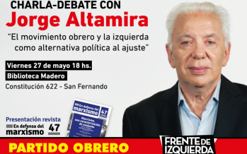 Jorge Altamira brindará una charla en la Biblioteca Madero