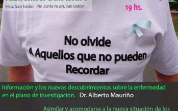 Hoy se dictará un taller para aprender a cuidar a personas con Alzheimer