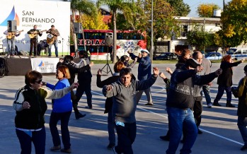 Se realizó la Peña Folklórica en la plaza Carlos Gardel