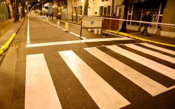 Renovación de la pintura vial en las principales avenidas
