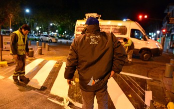 Se realizaron trabajos de pintura vial en la esquina de Constitución y Madero