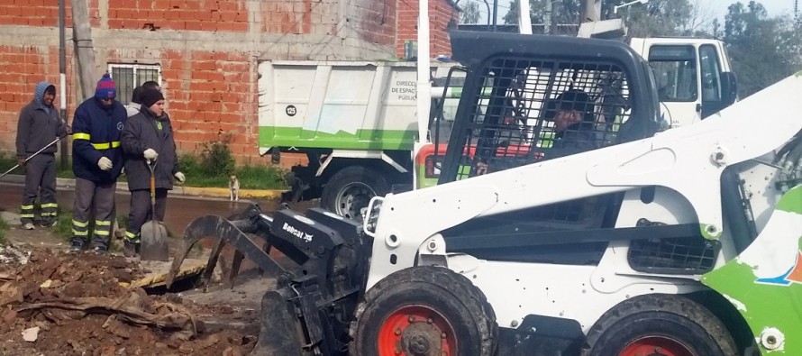 Operativo de limpieza en el barrio Santa Rosa