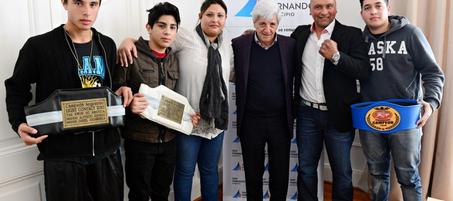 Luis Andreotti se reunió con campeones de artes marciales de San Fernando