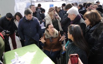 Andreotti y Michetti recorrieron el operativo conjunto del Municipio, Provincia y Nación en la plaza Carlos Gardel