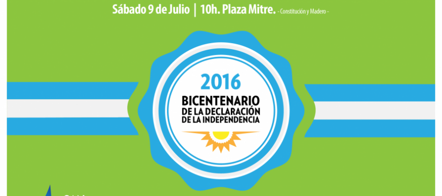 El Bicentenario de la Independencia se celebra en la Plaza Mitre
