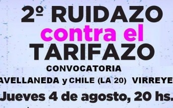 Hoy se realiza el «2° ruidazo contra el tarifazo» en Avellaneda y calle 20