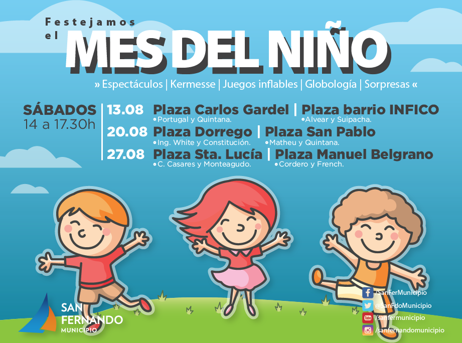 Festejos por el “Mes del Niño” en las plazas de nuestra ciudad | San ...