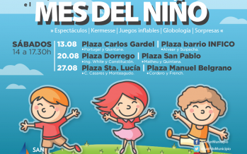 Festejos por el “Mes del Niño” en las plazas de nuestra ciudad