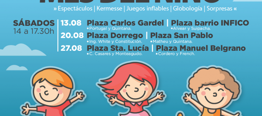 Festejos por el “Mes del Niño” en las plazas de nuestra ciudad