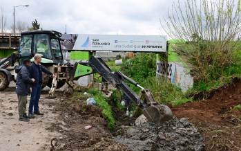 El municipio entuba tramo del arroyo Fate y proyecta nueva calle