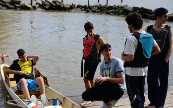 Chicos isleños compartieron clínicas de remo y canotaje en el Poli N°3