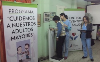 Controles de salud y talleres de nutrición en los centros de jubilados