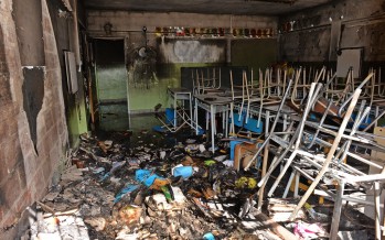 Tres detenidos por el incendio de la Escuela N° 5