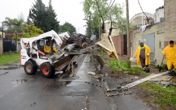 Trabajos de limpieza por las lluvias