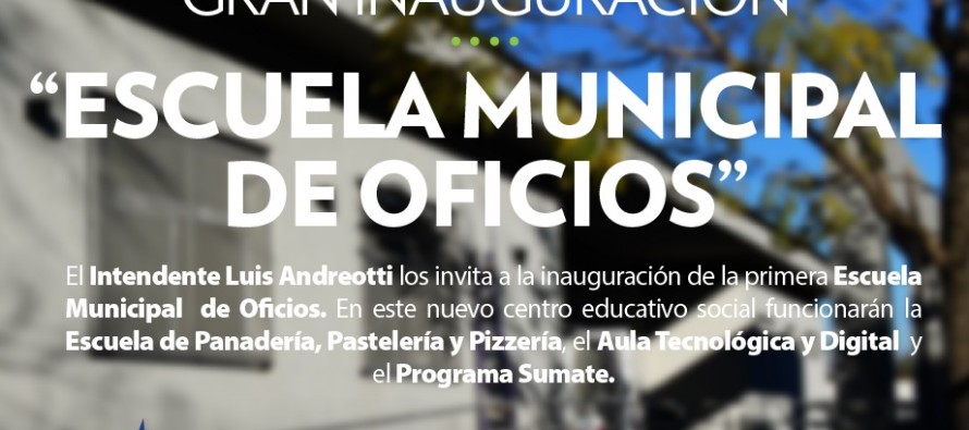 Mañana se inaugura la primera Escuela Municipal de Oficios