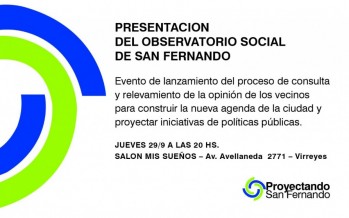 Mañana se presenta el «Observatorio Social de San Fernando»