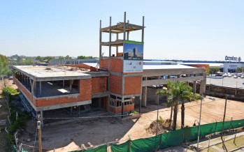 Avanza la obra del Cuartel de Bomberos en Acceso Norte y 202
