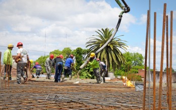 Avanza la construcción del nuevo edificio de Salud y Medio Ambiente ubicado en Brandsen y Quirno Costa