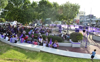 Vecinos caminaron contra la violencia a las mujeres