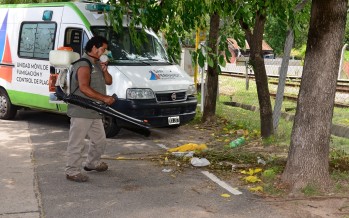 Fumigaciones preventivas contra plagas en las zonas aledañas a las vías del tren Mitre