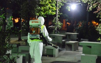 Trabajos de prevención del dengue en el barrio Presidente Perón