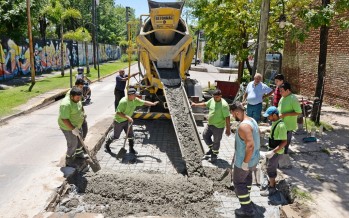 Se reparó el pavimento de la calle 9 de Julio del barrio Alsina