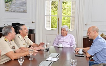 Luis Andreotti abordó temas de seguridad en una reunión con miembros de la Prefectura Naval
