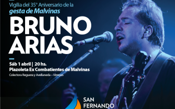 Vigilia por Malvinas con la presentación de Bruno Arias